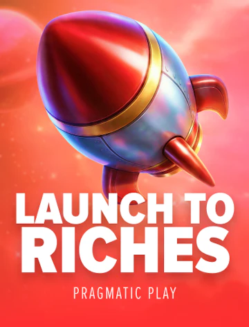 Banner de lanzamiento a riquezas con look promocional y premio mayor.